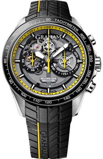 GRAHAM LONDON 2STAC.B14A.K104F Silverstone RS Skeleton Yellow Limited Edition replica watch